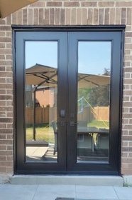 Black 8' high French doors